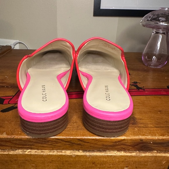 Cole Haan Perley Slip On Mules Vibrant Pink and Red - Picture 11 of 15